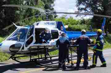 Ibema - Acidente entre caminhão e moto deixa uma pessoa gravemente ferida